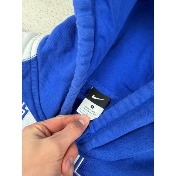 Vintage Nike Kentucky Wildcats Hoodie Royal Blue White Men's L Center Swoosh - Picture 2 of 10